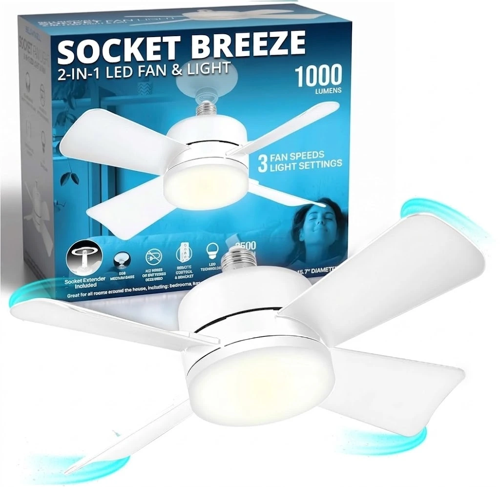 Bell+Howell Socket Fan Light